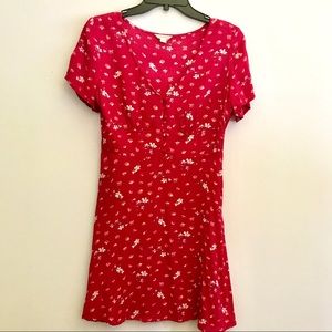 Aeropostale floral print red dress